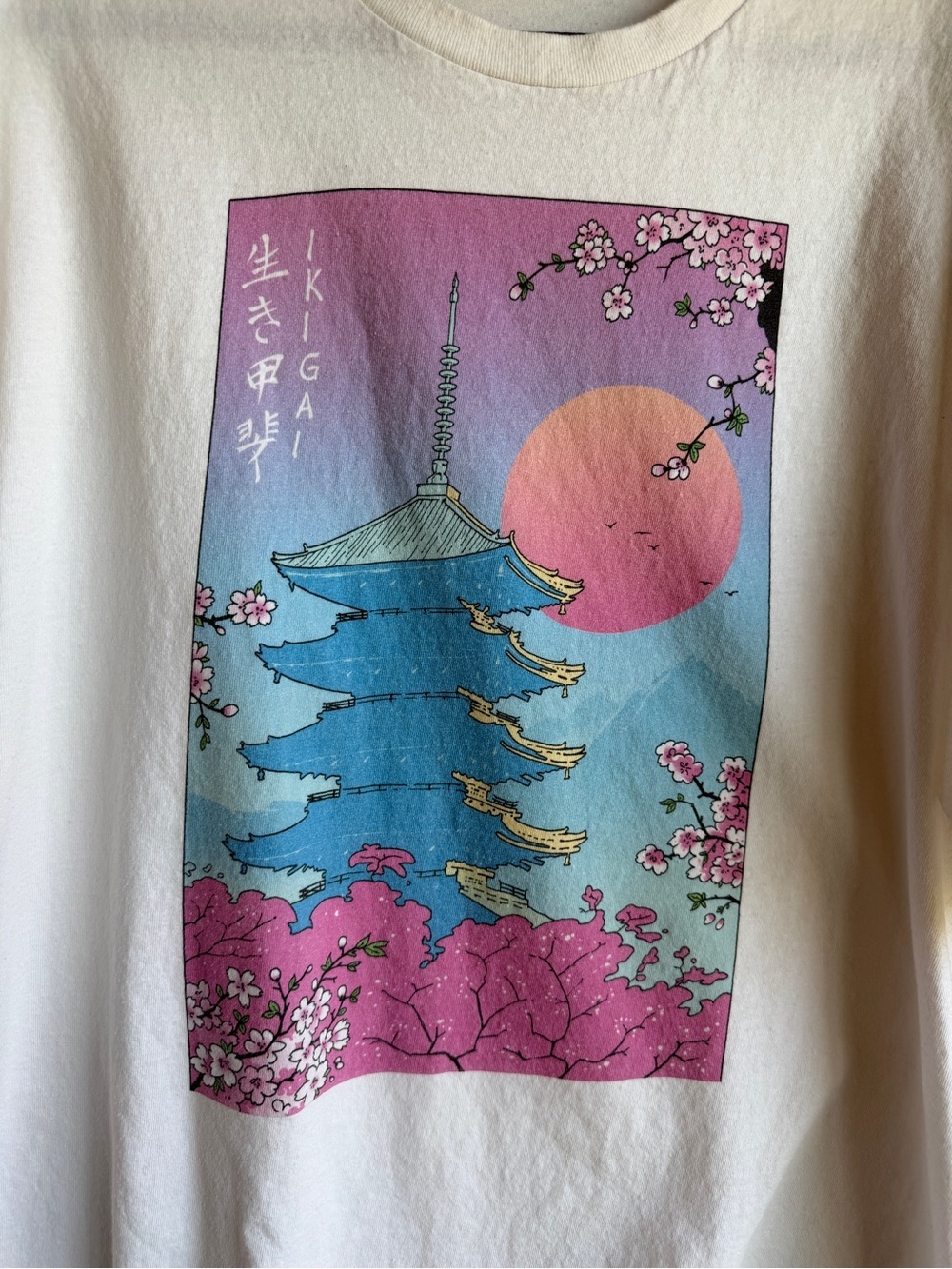 Ikigai in Kyoto Graphic Tee 5XL Heavyweight Cotton Japanese Art Streetwear - Picture 4 of 6